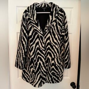 Zebra coat, sz 1x, $50